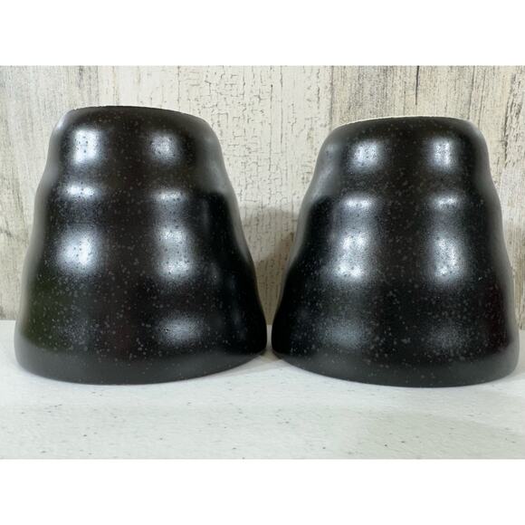 Japanese Ceramic Tea Cups Yunomi Set Two Pair Coffee Brown Beige Mug Vintage‎ - Picture 11 of 12